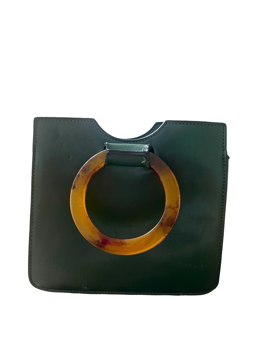 Topshop Green Mini Bag with Ring Handle